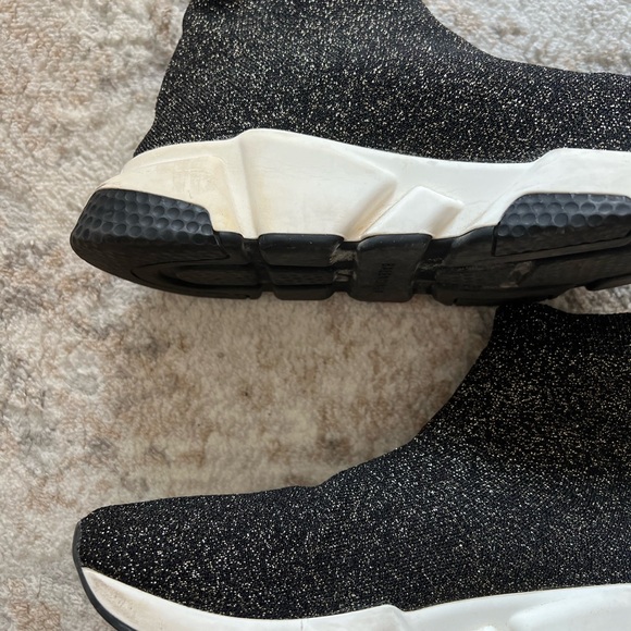 BALENCIAGA Speed Sock Gold glitter - Picture 6 of 9